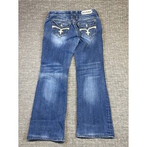 women’s Rock Revival Jeans 34 Leah easy Boot Cut  Embellished